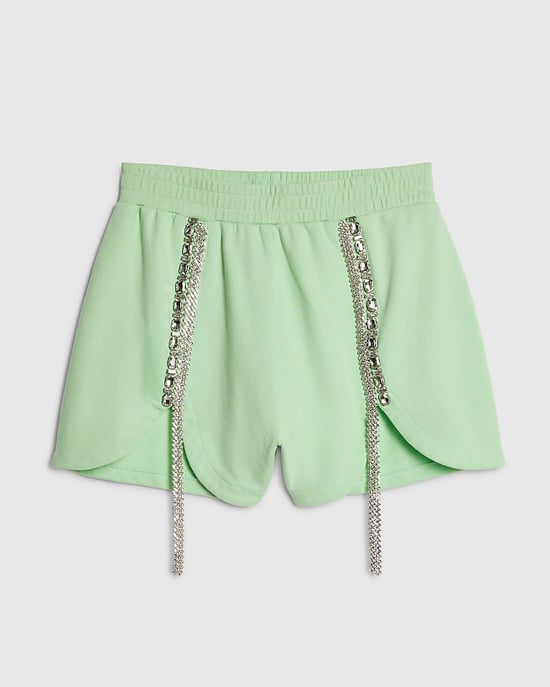 River Island Womens Shorts Green Year Zero Embellished Elasticated - Image 6