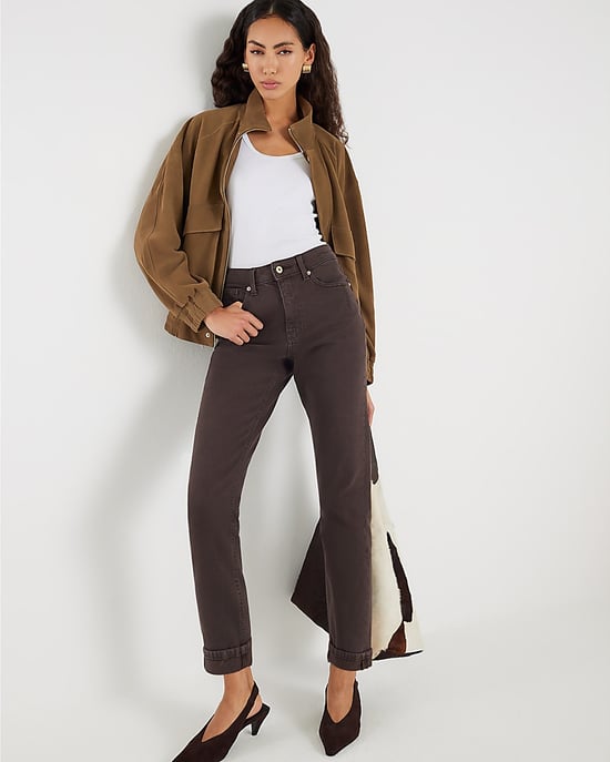 River Island Womens Mom Sculpt Jeans Brown Mid Rise - Image 3
