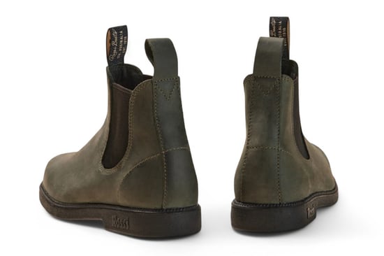 Rossi 607 Booma Moss Olive Green Leather Chelsea Boots - Image 3