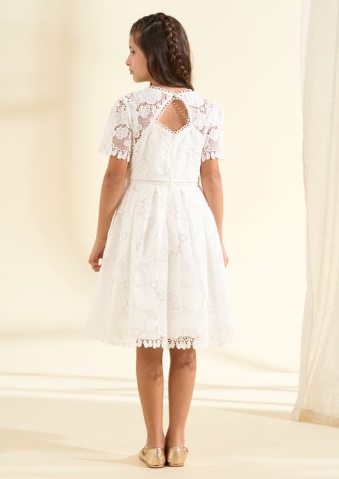 Mavea White Lace Dress - Image 4