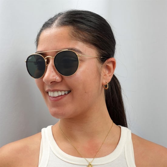Ray-Ban Sunglasses Round Double Bridge 3647N 001 Gold Green - Image 6