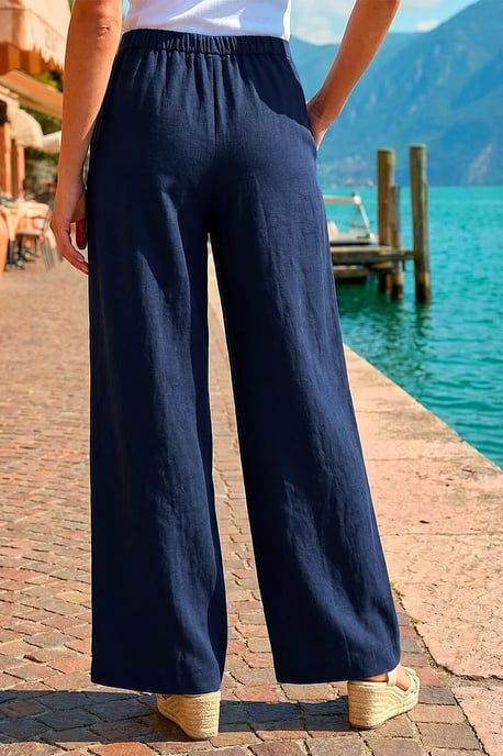 Fluid Tie Front Smart Trouser - Image 3