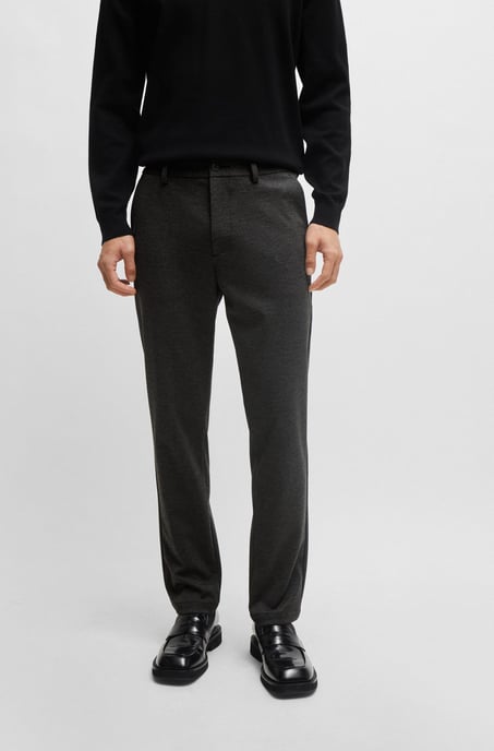 Men's Hugo Boss Slim-Fit Trousers in Black - Image 5