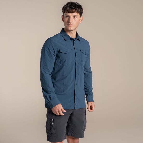 Craghoppers Mens Loukkos Nosilife Shirt (Blue Stone) - Image 3