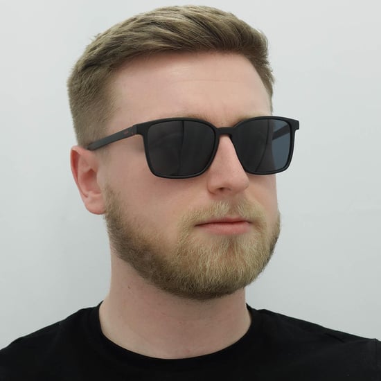 Hugo by Hugo Boss Square Mens Matte Black Grey Sunglasses - Image 5
