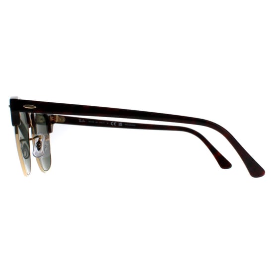 Rayban Sunglasses Clubmaster 3016 990/58 Red Havana Green Polarized Large 51mm - Image 3