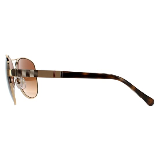 Burberry Aviator Womens Gold Brown Brown Gradient Sunglasses - Image 3