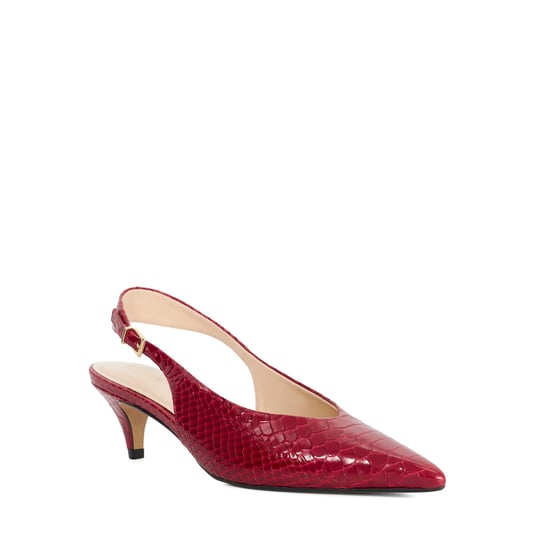Dune Ladies Connect - Leather Flared Heel Court Shoes - Image 1