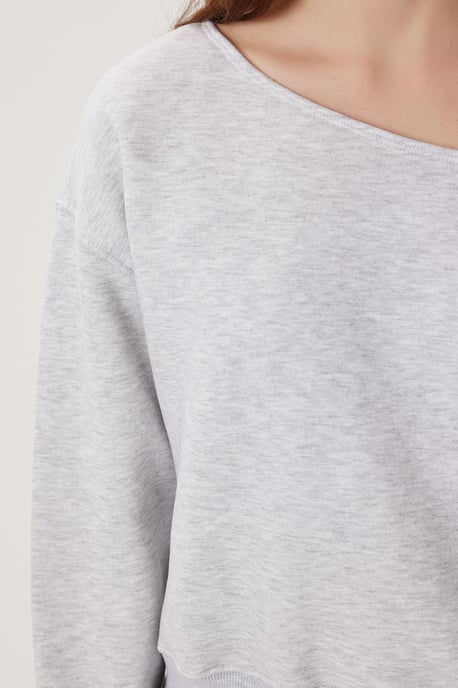 Asymmetrisk Krage Sweatshirt - Image 4