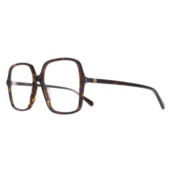 Gucci Square Womens Dark Havana Glasses - Image 2