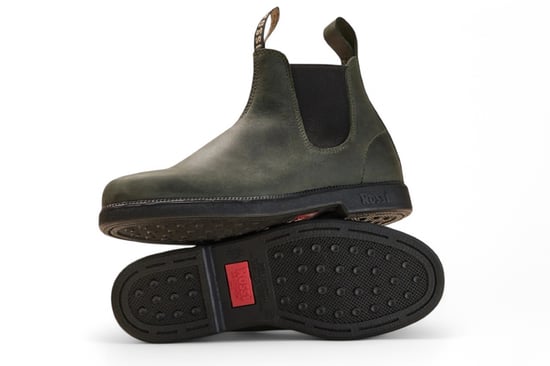 Rossi 607 Booma Moss Olive Green Leather Chelsea Boots - Image 2
