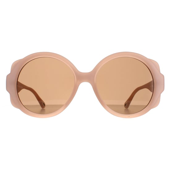 Chloe Round Womens Matte Nude Brown CH0120S - Image 1