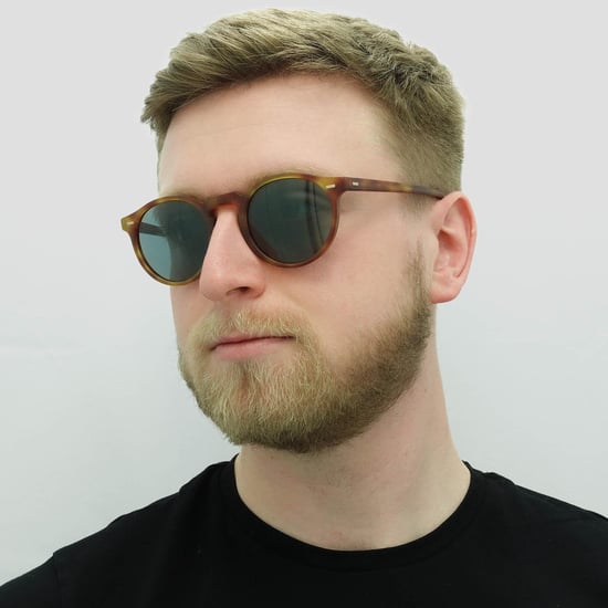 Oliver Peoples Round Mens Semi Matt Havana Indigo Photochromic Sunglasses - Image 6