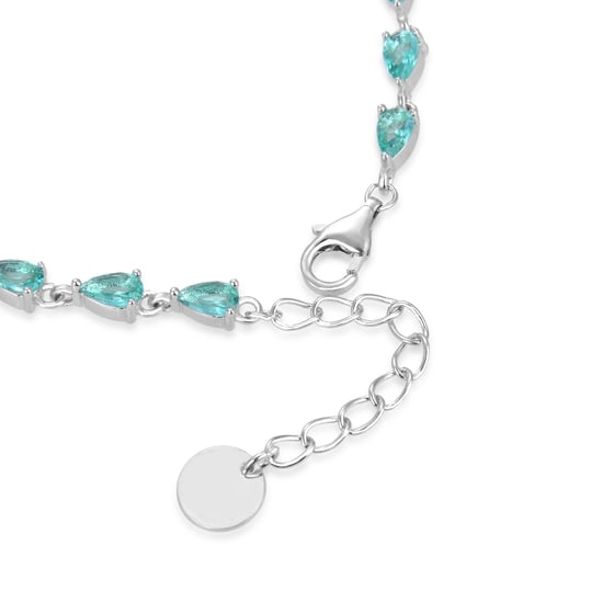 Luxenter armband, 925 sterling zilver, muanyala en smaragd kubieke zirkonia, gerhodineerd afgewerkt - Image 5
