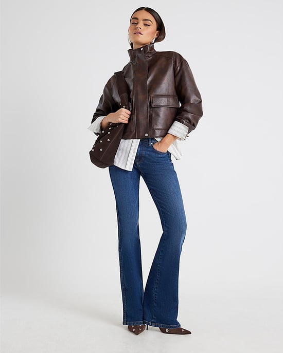 River Island Womens Bootcut Jeans Blue Mid Rise - Image 2