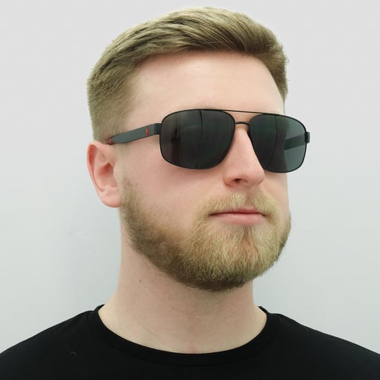 Polo Ralph Lauren Aviator Heren Mat Zwart Grijze Zonnebril - Image 5