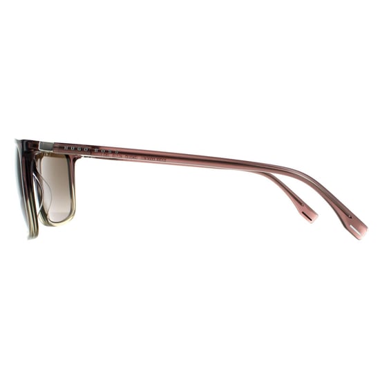 Hugo Boss Square Mens Brown Grey Brown Gradient Sunglasses - Image 3