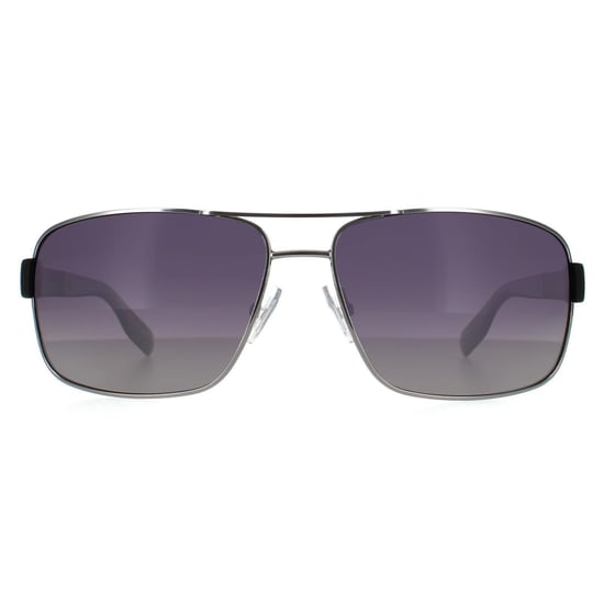 Hugo Boss Wrap Mens Ruthenium grijze gradiënt gepolariseerde zonnebril - Image 1