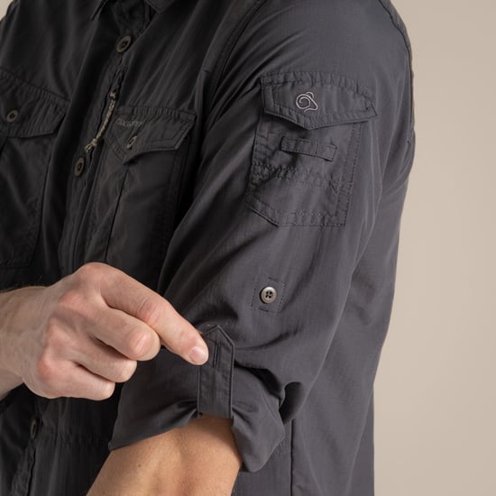 Craghoppers Mens Adventure III Nosilife Long-Sleeved Shirt (Black Pepper) - Image 4