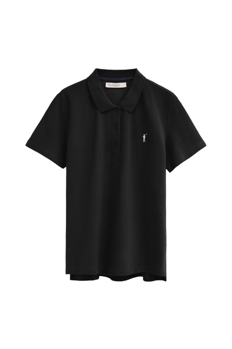 Zwarte polo met regular fit en geborduurd Rigby Go-logo - Image 1