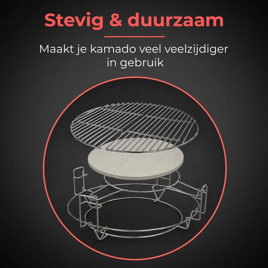 GrillX Multilevel systeem 18 inch inclusief 2 halve manen universeel - Image 5