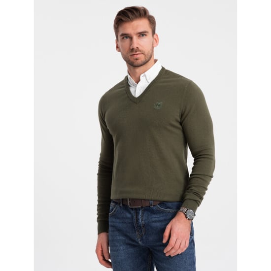 Ombre Trui heren vaste overhemd kraag groen cosenza - Image 1
