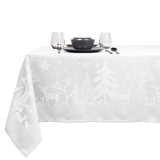 Unique Living tafelkleed rody 150x300cm white - Image 1