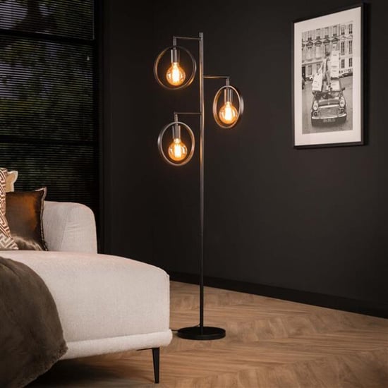 Hoyz Hoyz vloerlamp ring 3 lampen charcoal - Image 1