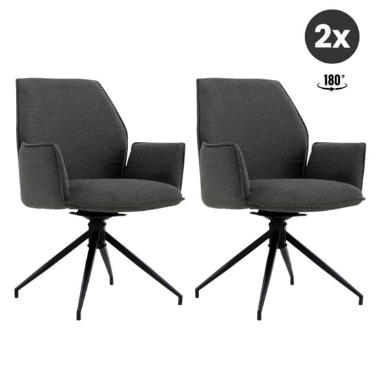 Multifurn 2x collectables jill eetkamerstoel linnen antraciet (set van 2) - Image 1