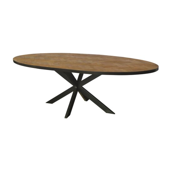 Livingfurn eetkamertafel accent ovaal teak hout 240cm - - Image 1