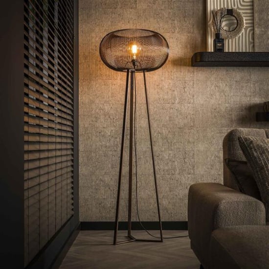 Hoyz vloerlamp 3-poot copper twist kleurig - Image 1
