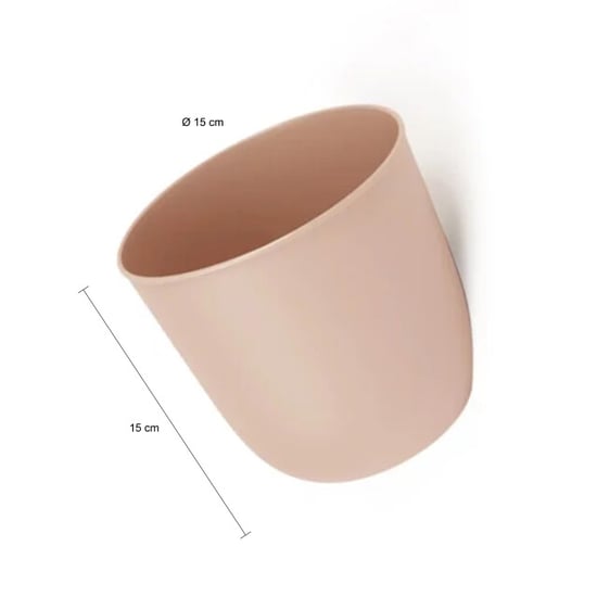 QUVIO Wand bloempot- kunststof oud roze - Image 1