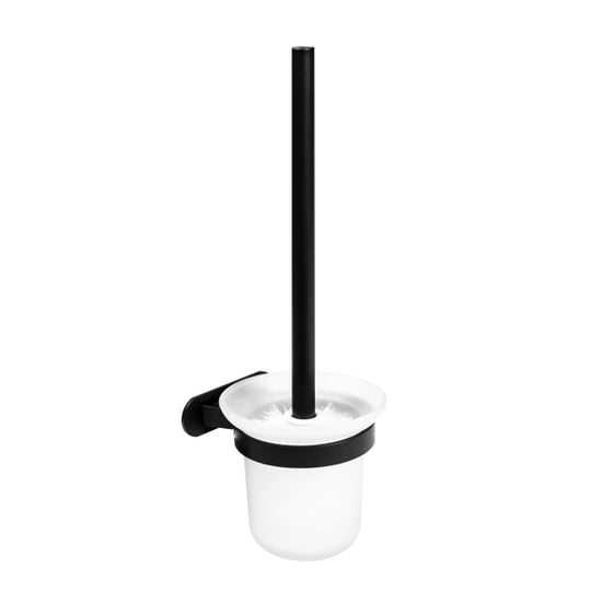 QUVIO Toiletborstelhouder metaal en glas - - Image 1