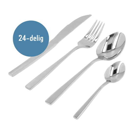Krumble Bestekset (plat) 24 delig 6 persoons kleurig - Image 1