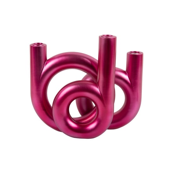 Present Time kandelaar rings medium metallic dark pink - Image 1