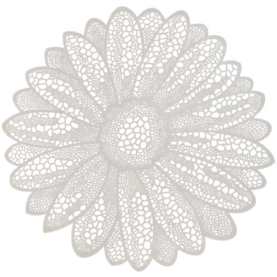 Unique Living placemat flower 38cm Ø white - Image 1