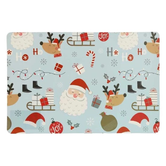 Unique Living placemats present blue 43,5x28,5cm - Image 1