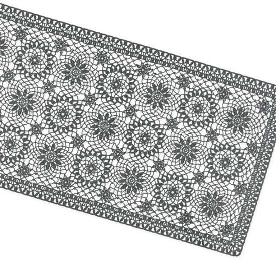 Unique Living | tafelloper amira vinyl 40x150cm dark grey - Image 1