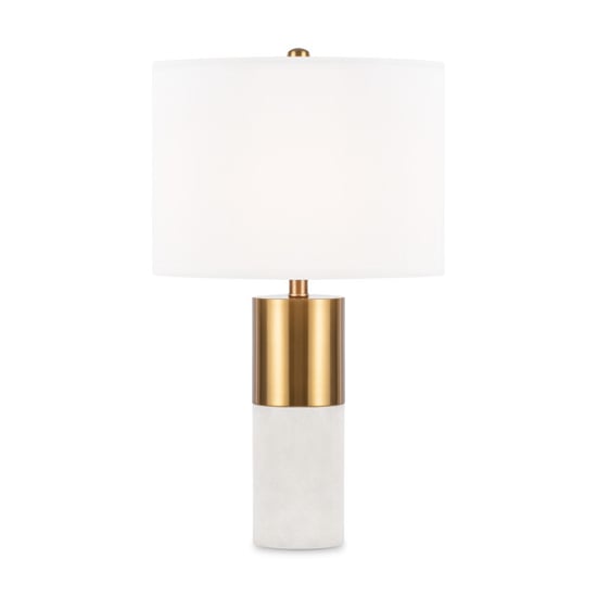 Maytoni tafellamp bianco messing Ø39 - Image 1