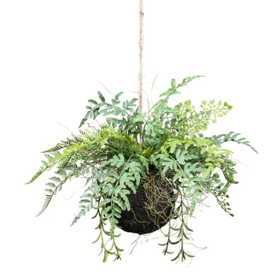 Kopu ® kunstplant bol met diverse varen hangplanten 25 cm - - Image 1