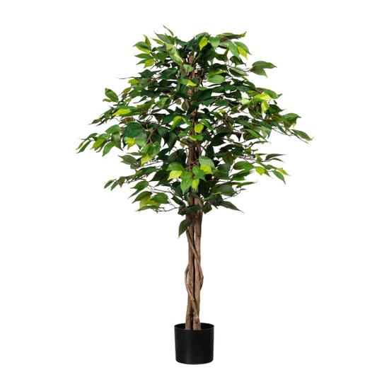 Kopu ® kunstplant ficus 120 cm in pot 630 bladeren met natuurstam - Image 1