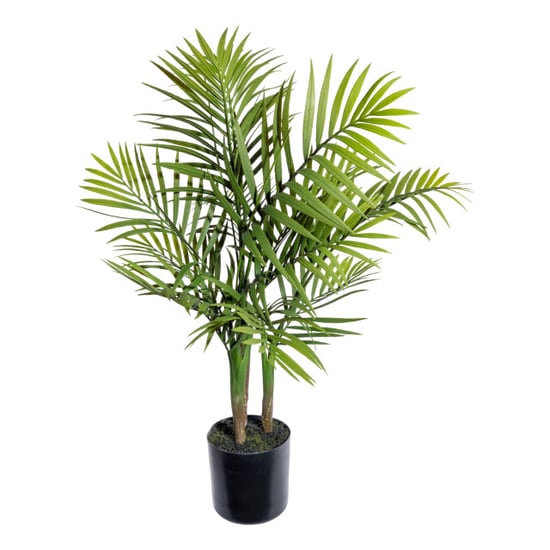 Kopu ® kunstplant bergpalm 65 cm 3 stammen in zwarte pot nepplant - Image 1