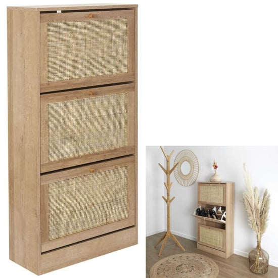 Home Deco Factory Schoenenkast bali 3 lades 24x60x113 cm voor 18 paar - - Image 1
