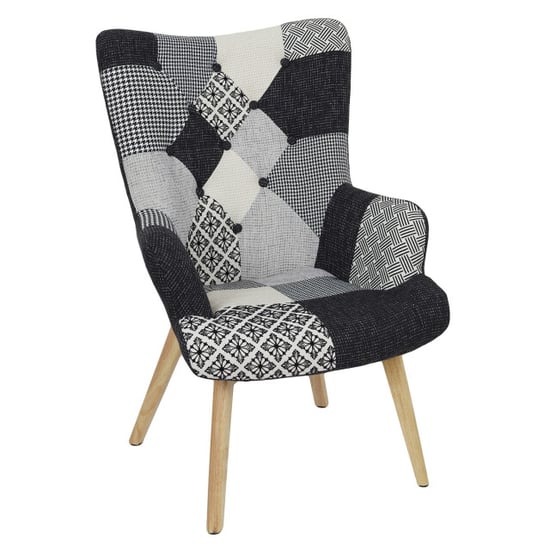 Home Deco Factory Patchwork fauteuil met armleuning helsinki comfortabel - - Image 1