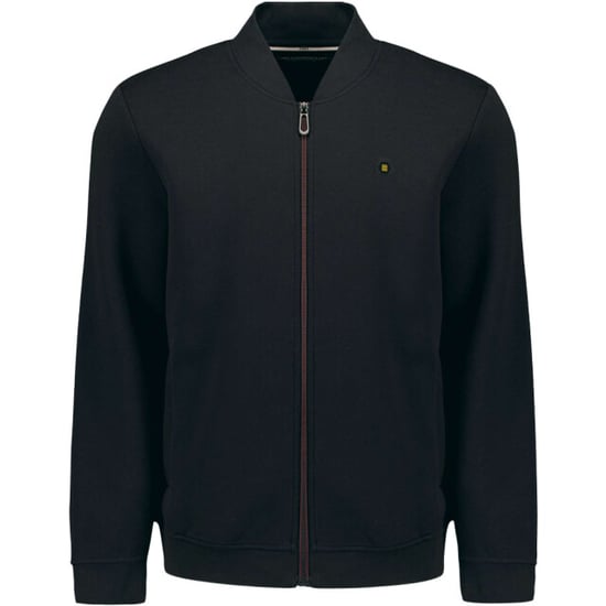 No Excess Sweater full zipper pique bomber black - Image 1