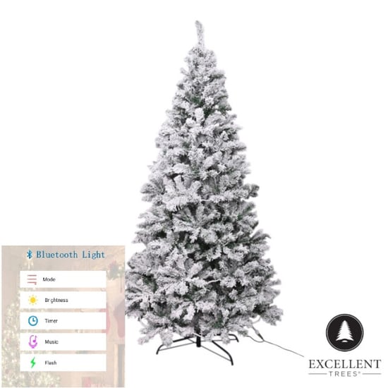 Excellent Trees ® rova witte kerstboom met sneeuw en led verlichting ⌀100cm - - Image 1
