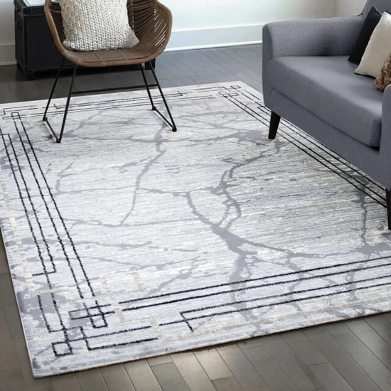 Muratap Fashion relax marmer laagpolig vloerkleed modern luxe licht- - Image 1