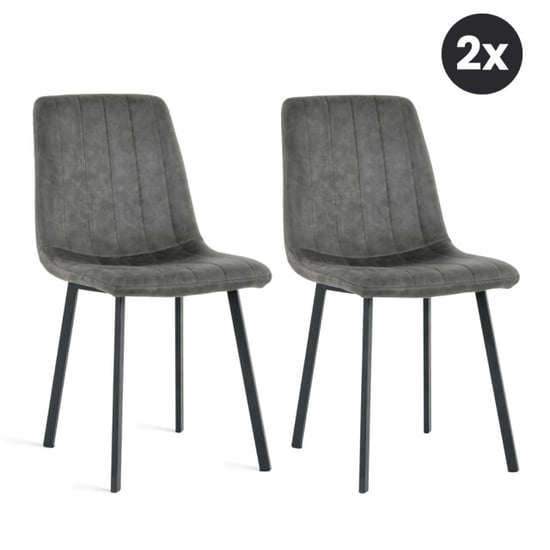Multifurn 2x eetkamerstoel minsk microleder - - Image 1