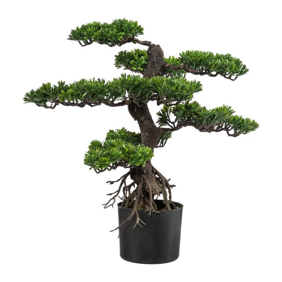 Kopu ® kunstplant bonsai 65 cm in zwarte pot bonsai boompje - Image 1