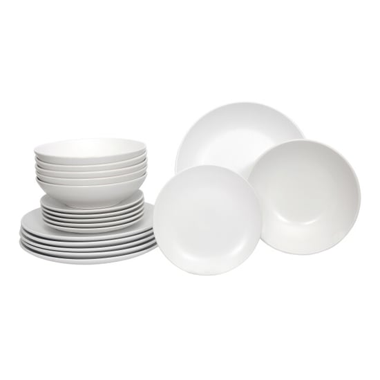Luzzo ® serviesset aland 6 persoons aardewerk 18-delig met pastaborden mat - Image 1